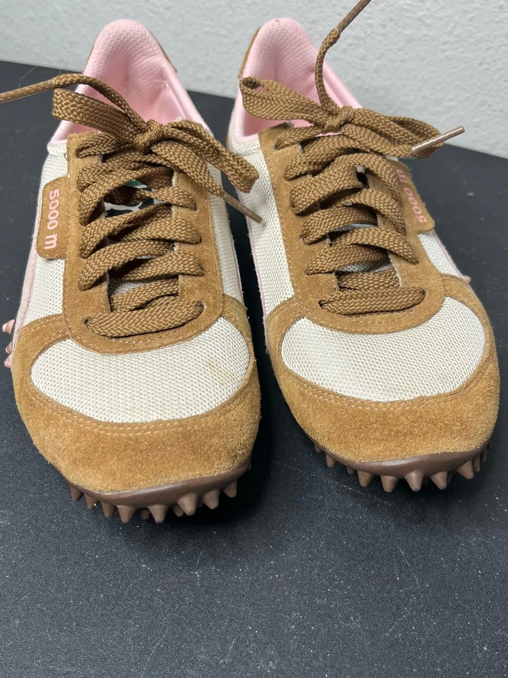 Y2K Puma Brown & Pink Suede 5000m Running Sneaker Low Profile Sporty - Picture 3 of 10